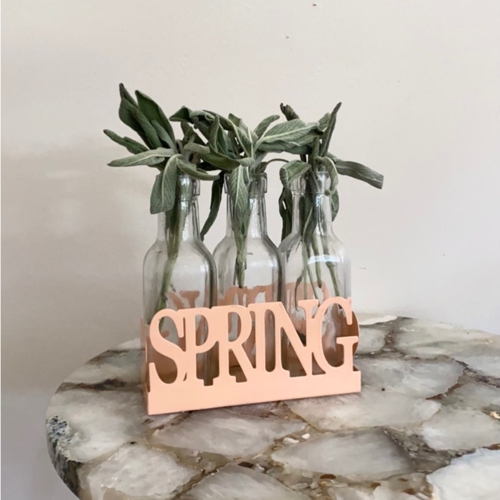 🪞 NEW Mini vase set of 3 , herbs and floral spring design holder